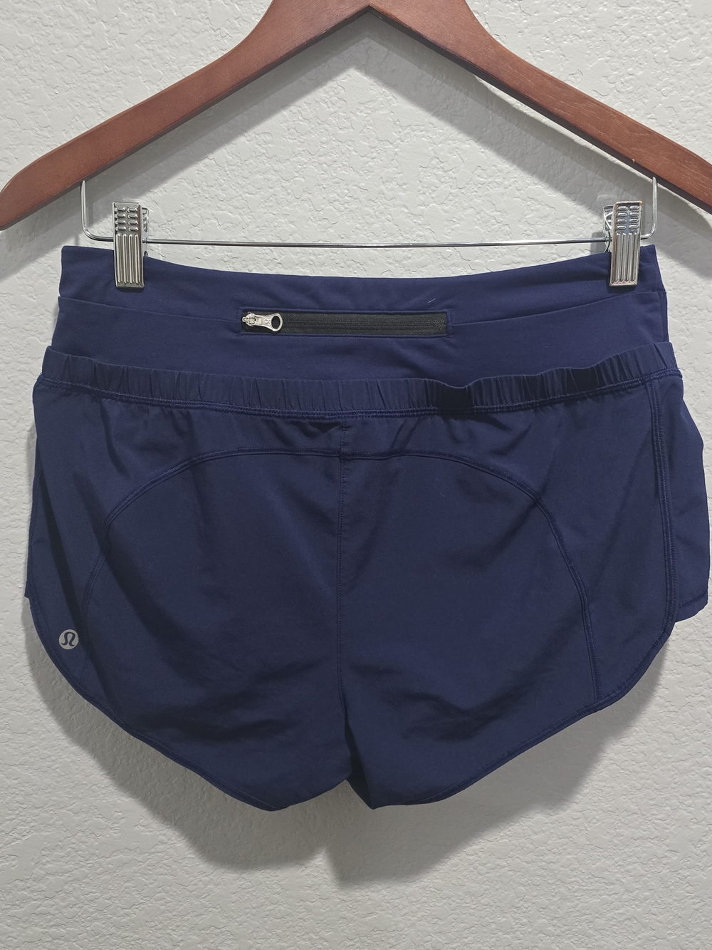 Lululemon Fast Lane Running Shorts Hero Blue Size 6 Swift Ultra Lined Zip Pocket